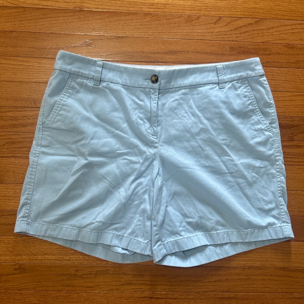 J. Crew Shorts Women's Size 14 Blue Cotton Chino Vacation Summer